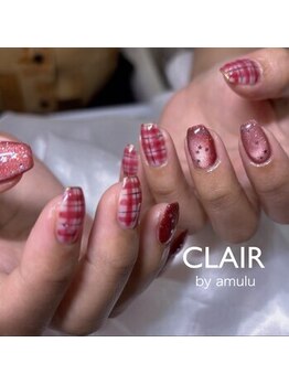 クレール バイ アミュール(CLAIR by.amulu)/チェック柄ネイル