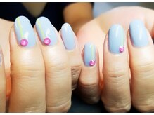 キャプラスネイル ミュウ(CAPLUS NAIL Mew)/ブルーグレー&ネオン