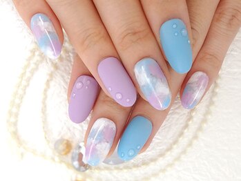 ファストネイル 立川店(FAST NAIL)/紫陽花マーブルネイル