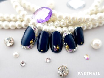 ファストネイル 立川店(FAST NAIL)/夜空にスタッズネイル