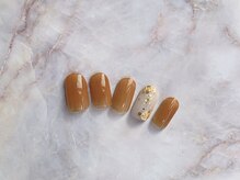 ミーム(meme)/塗りかけラメ　シンプルネイル