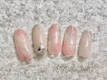 ミオリィ(meoli)/ワンカラー+ニュアンスアート