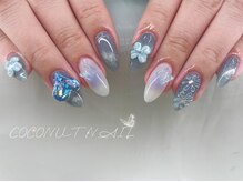 ココナッツネイル/梅雨ネイル