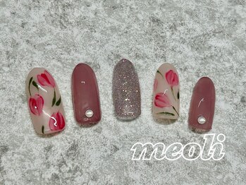 フラワーアート+ワンカラー