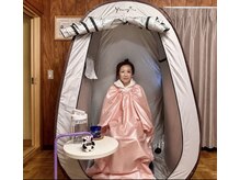 プライベートサロン 青い月の雰囲気（テントの中で有効成分をしっかり吸い込んでよもぎに蒸されます　）