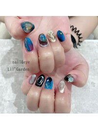 個性派ニュアンスネイル