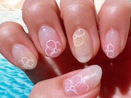 夏のシアーカラーネイル