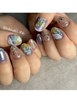 エムネイル(Ｍ)/haruka nail × 個性ひまわり