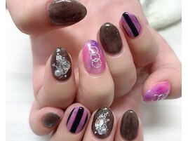 ピンク＆シアーブラック