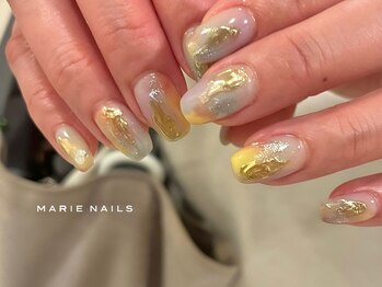 マリーネイルズ 心斎橋店(MARIE NAILS)/定額¥9,900 マーブル 0814d