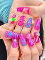 ネイルマフィア 原宿(NAIL MAFIA)&nbsp;ネオンカラーはテンション◎おもちゃ箱みたいなお爪に！
