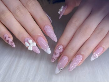 エイプリル(April)の写真/長さだしは理想のネイルデザインを実現するための強力な味方◎特別なイベントや爪が伸ばせない方にも◎