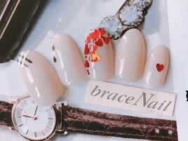 バレンタインネイル