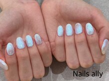 ネイルズアリー 立川店(Nails ally)/偏光パール×ワンカラー×春×夏