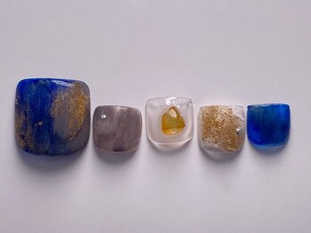 クレモアネイル 池袋西口店(CLEMORE NAIL)/ブルー×グレーニュアンス