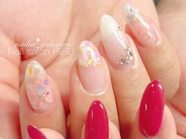 クリア系シェルネイル