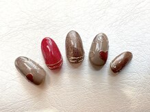 カミアンユイヤ ネイルラボ(KAMIANYUIYA Nail LAB)/ハートミラーデザインネイル