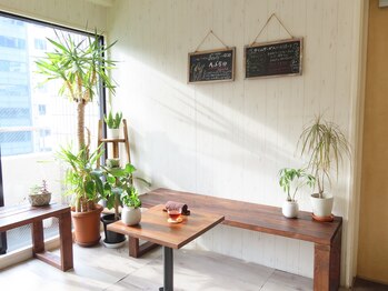 ぶらんのん/グリーンな店内が自慢