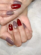 クイーン オブ ネイル サロン白金(Queen of Nail)/ワンカラー（2本アート）