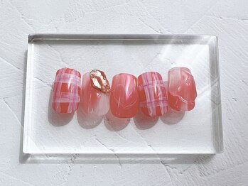 ポピー(Poppy)/ニュアンスチェックネイル