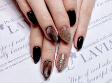 プロフェッショナル ネイルサロン ラヴィアス(LAVIAS)/【ジェル】ワンカラ＋アート２本