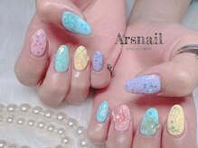 アルスネイル(Ars nail)/カラフルバタフライネイル