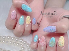 カラフルバタフライネイル