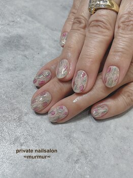 プライベート ネイルサロン マーマ(murmur)/手描きフラワーネイル