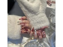 ベルレ(Bellere)/赤×ハートネイル　¥9500