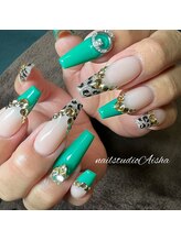 ネイルスタジオアイシャ 八戸新井田店(Aisha)/レオパードスカルプ