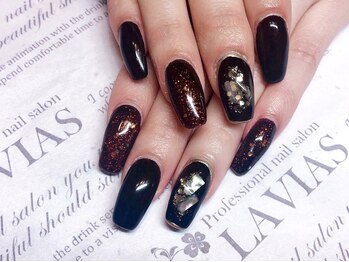 プロフェッショナル ネイルサロン ラヴィアス(LAVIAS)/スカルプ☆ワンカラ-＋アート2本