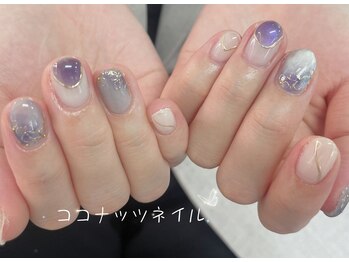 ココナッツネイル/梅雨ネイル