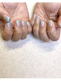 フラッシュ×水色グラデーション