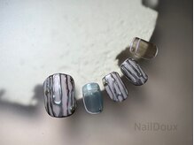 ネイル ドゥ 岡山駅前店(Nail Doux)/ニュアンスミラーフットネイル