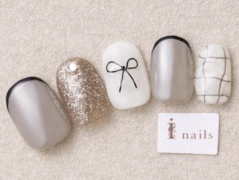 アイネイルズ 三宮店(I nails)/ガーリーワイヤーリボン