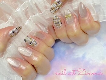 ネイルアート ジマー/60minart/パラジェル/韓国リボン