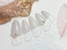 上品グレーまっすぐフレンチ