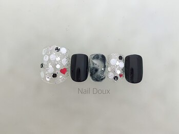 ネイル ドゥ 岡山駅前店(Nail Doux)/クリア×BLACK