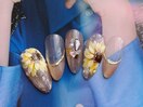 夏向日葵ネイル
