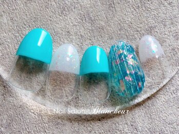 ネイルサロン ブランシュール(Nail Salon Blancheur)/クリアサマーのフレンチネイル