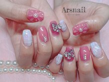 アルスネイル(Ars nail)/ピンクフラワーネイル