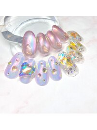 うるうるオーロラネイル￥12,650