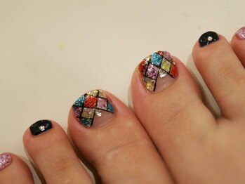 ネイルズ ララ(nails Lala)/ステンドグラスネイル。