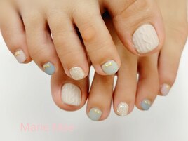 FOOTジェル冬　ニットネイル