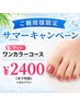【ご新規様限定キャンペーン】フットネイルワンカラー￥2400（オフ代別途）