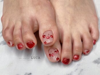 ネイルアトリエルカ(nail atelier LUCA)/W-926 大人上品さくらんぼネイル