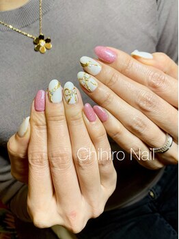 チヒロネイル/メタルリボンネイル