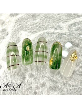 エーアンドエー 蕨店(A&A)/ニュアンスチェックネイル