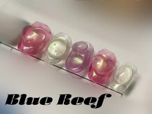 ネイルアンドまつげエクステ ブルーリーフ 四谷三丁目店(Blue Reef)/ぷっくりオーロラネイル