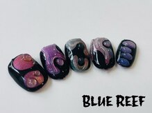 ネイルアンドまつげエクステ ブルーリーフ 四谷三丁目店(Blue Reef)/うねうねマグネットネイル